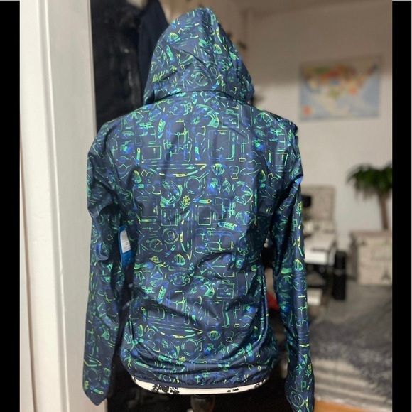 NWT Girl's X-Larg Columbia Reversible White Trail II Hooded Reversible Jacket - Picture 3 of 10